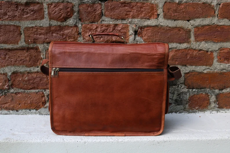 Genuine Leather Messenger Bag -Vintage Brifcase for men