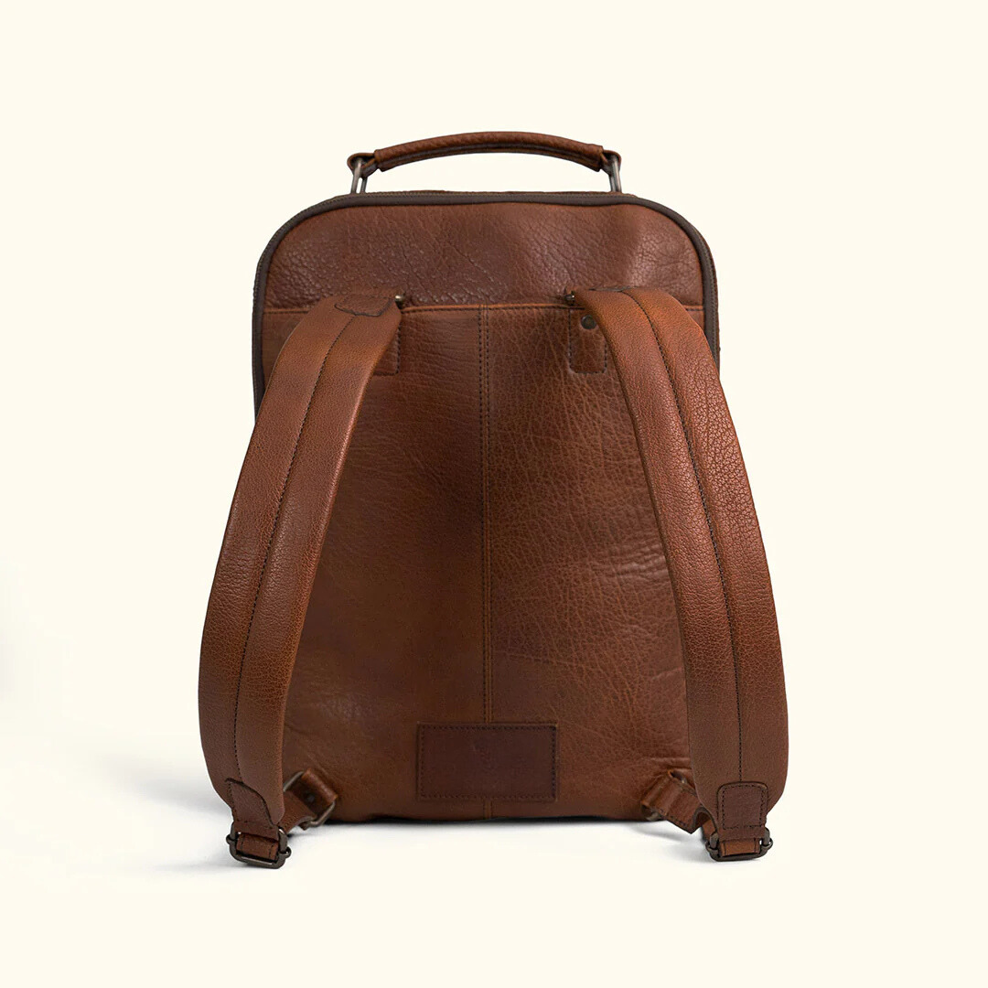 Men’s Genuine Leather Backpack – Vintage Style Laptop Rucksack