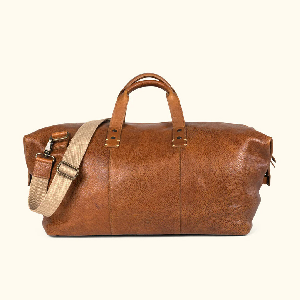 Men’s Leather Duffle Bag – Full Grain, Stylish, Durable