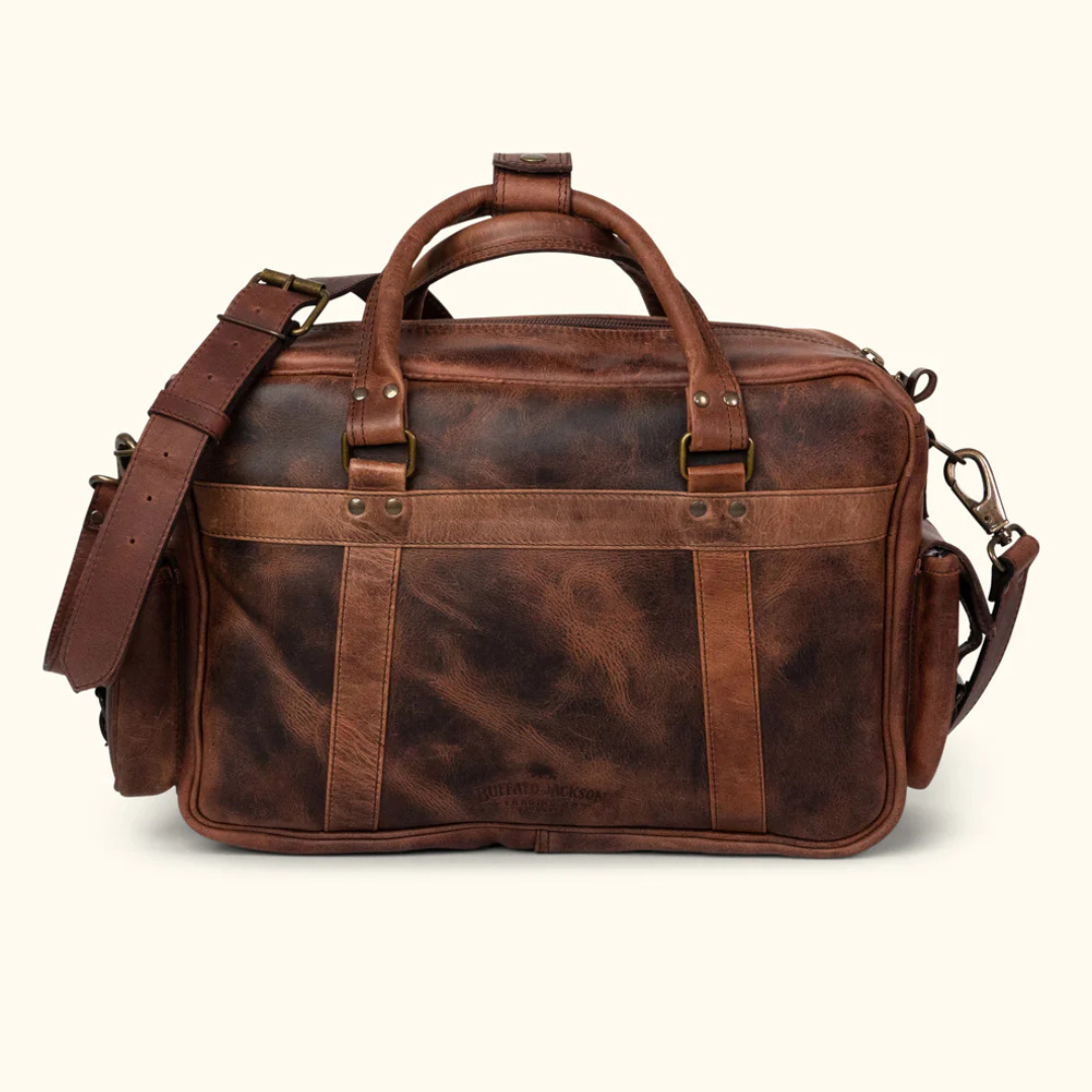 Men’s Genuine Leather Messenger Bag – Business Laptop Briefcase