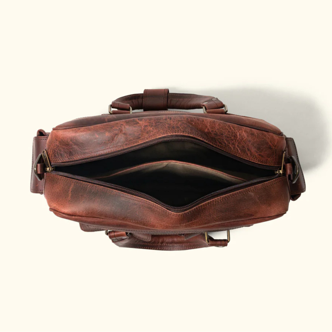 Men’s Genuine Leather Messenger Bag – Business Laptop Briefcase