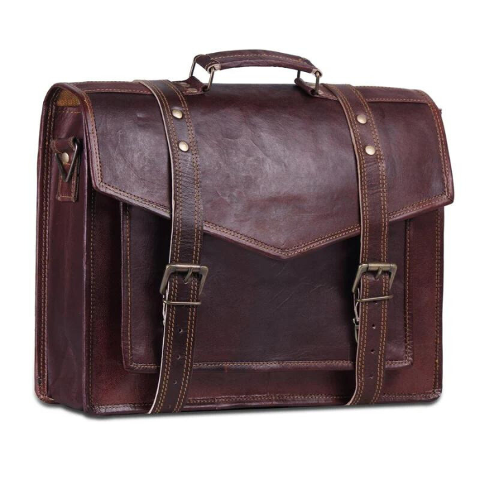 Genuine Leather Messenger Bag -Vintage Brifcase for men