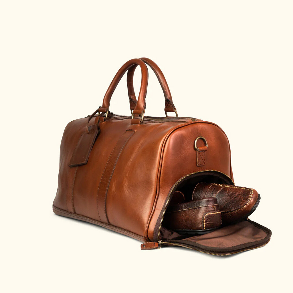 Luxury Genuine Leather Duffle – Travel in Style