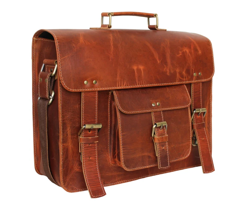 Genuine Leather Messenger Bags for Men & Women