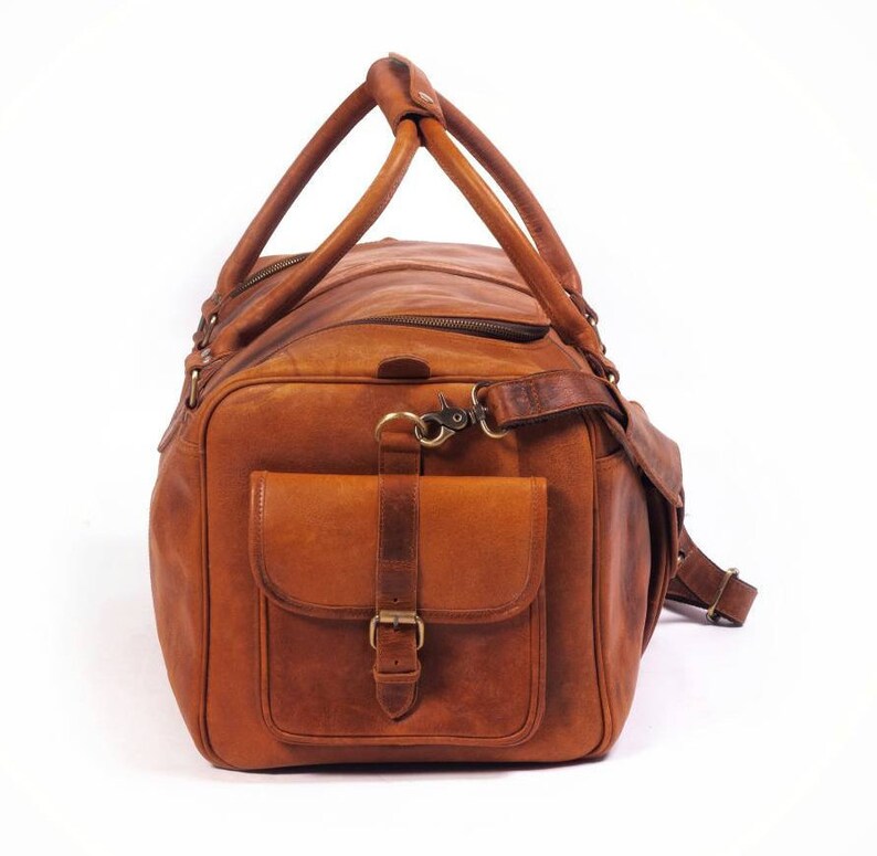 Vintage Style Leather Duffle Bag – Rugged & Durable