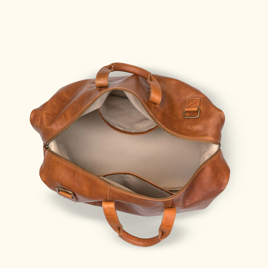 Men’s Leather Duffle Bag – Full Grain, Stylish, Durable