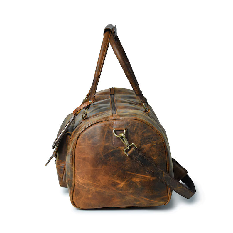 Classic Travel Duffle – Handcrafted Genuine Leather Carryall