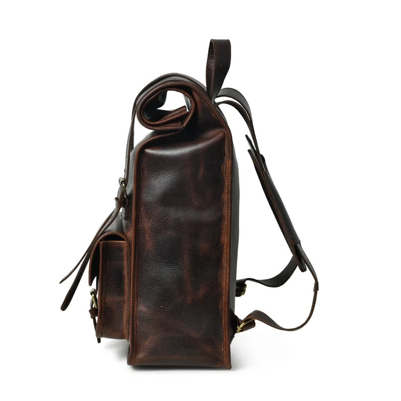 Classic Leather Backpack – Real Leather, Everyday Use