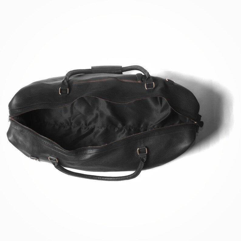 Handcrafted Leather Weekender Bag – Overnight Travel Duffle