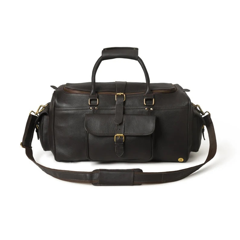 Handcrafted Leather Duffle Bag – Carry-On Travel Companion