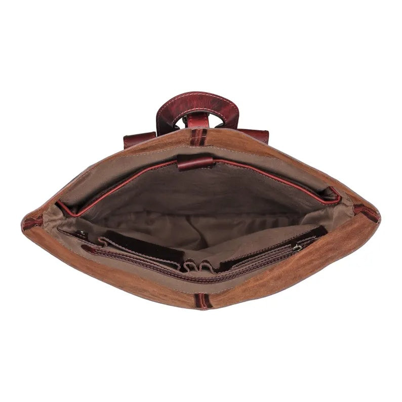 Premium Genuine Leather Backpack – Vintage Style, Durable & Stylish