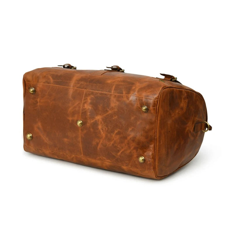 Vintage Style Leather Duffle Bag – Rugged & Durable