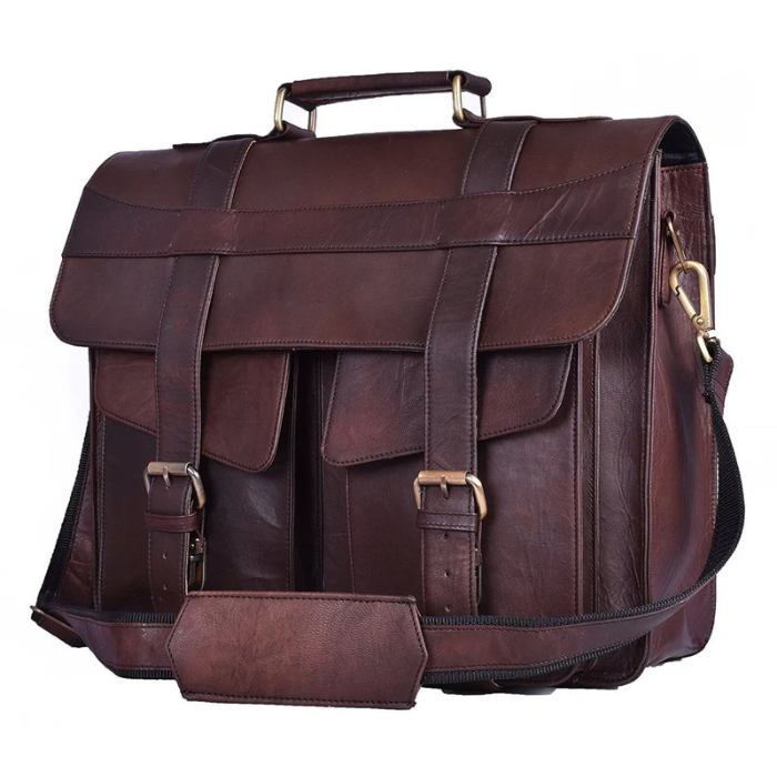 Genuine Leather Messenger Bag -Vintage Brifcase for men