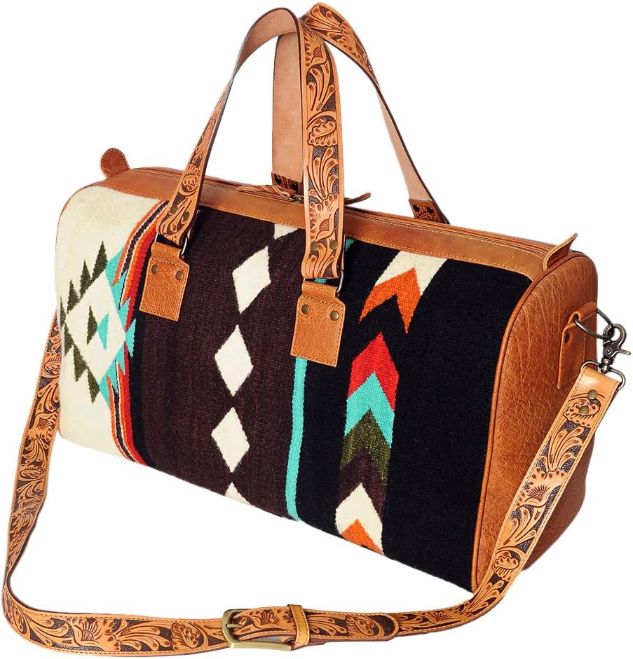 Handcrafted Western Leather Travel Duffle