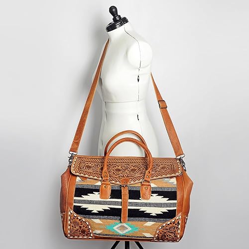 Western Weekender Bag – Real Leather Cowboy Duffle