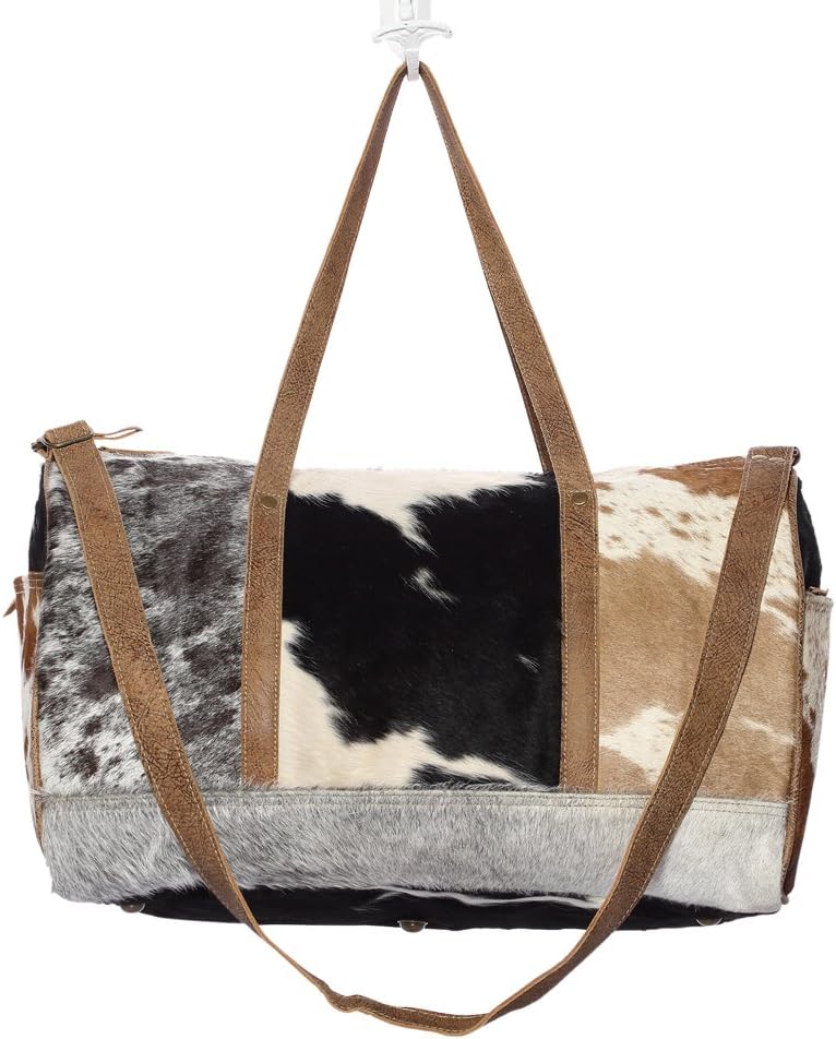 Premium Western Cowhide Travel Duffle – Handmade Leather