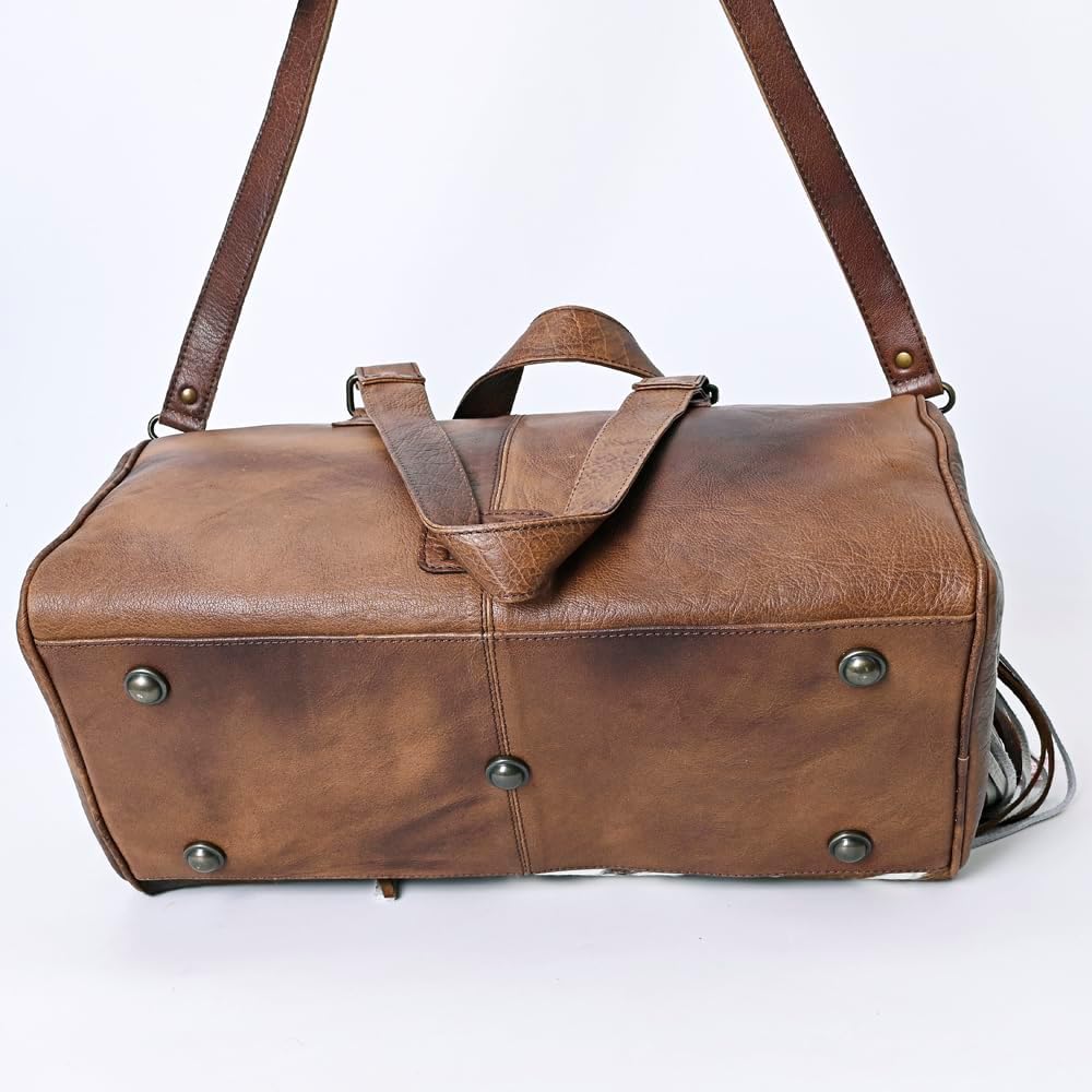 Handcrafted Western Leather Travel Duffle