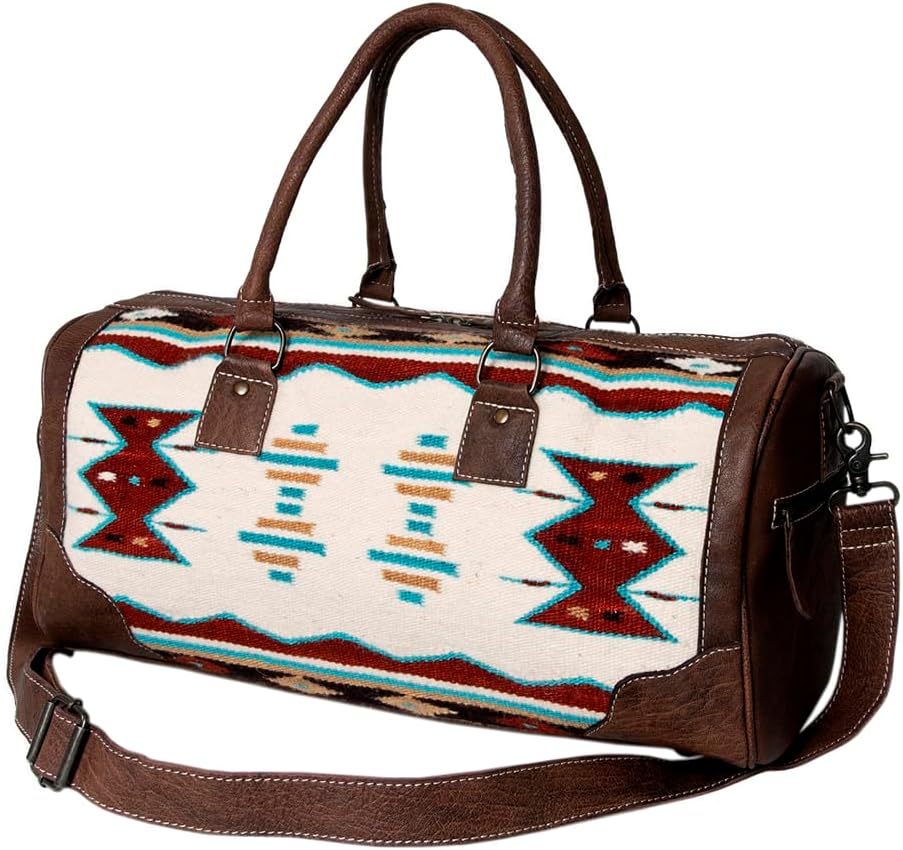 Aztec Leather Duffle Bag – Handmade Heritage Travel Gear