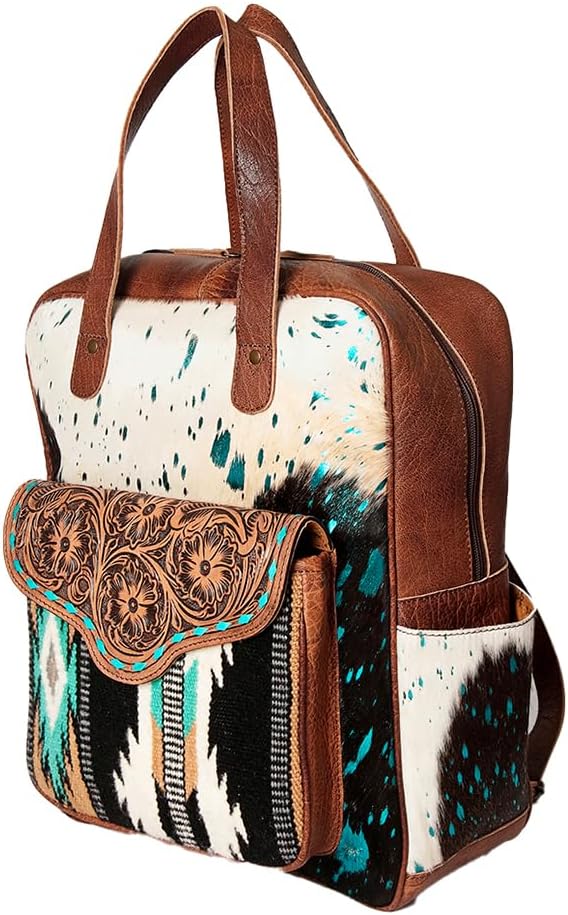 Western School Backpack – Durable Cowhide for Daily Use
