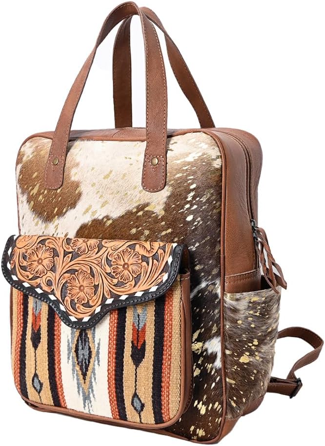 Western School Backpack – Durable Cowhide for Daily Use