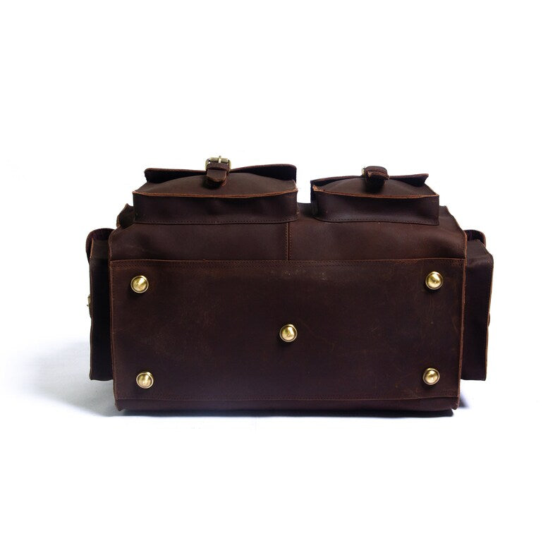 Classic Travel Duffle – Handcrafted Genuine Leather Carryall