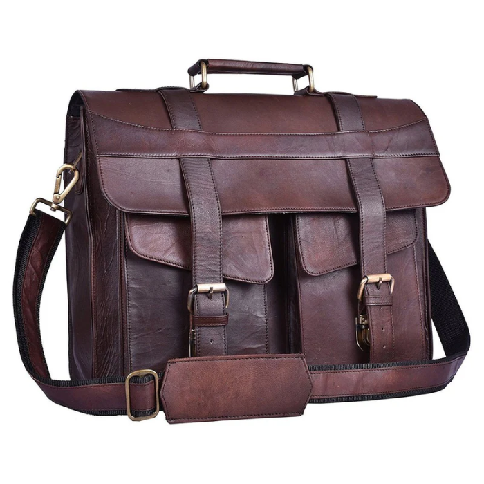 Genuine Leather Messenger Bag -Vintage Brifcase for men