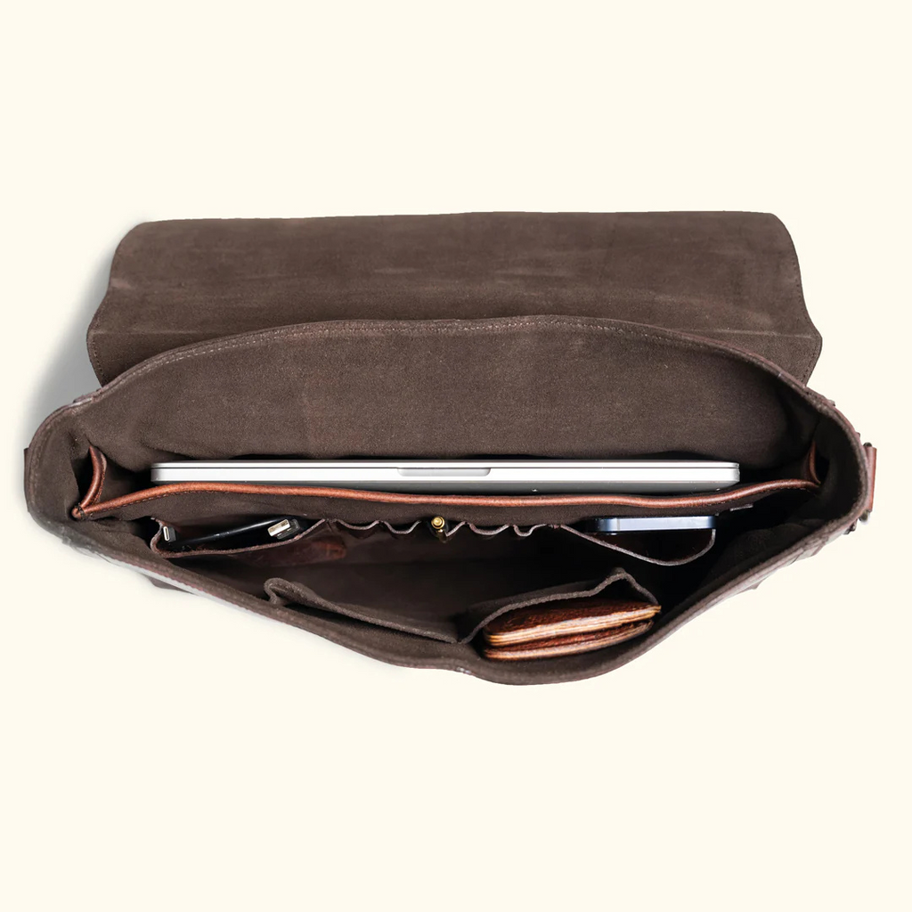 Buffalo Leather Crossbody Messenger Bag – Handmade, Durable & Classic