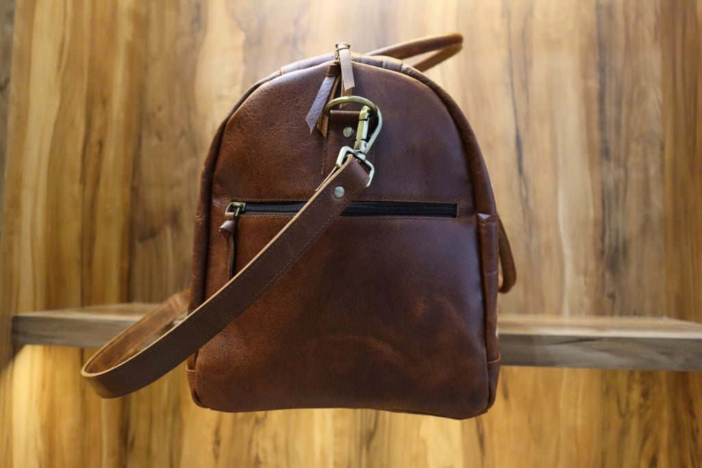 Handcrafted Aztec Leather Duffle – Western Weekender Bag