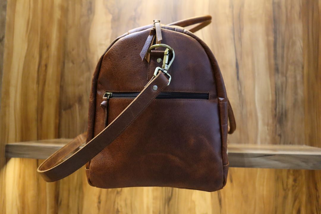 Handcrafted Aztec Leather Duffle – Western Weekender Bag