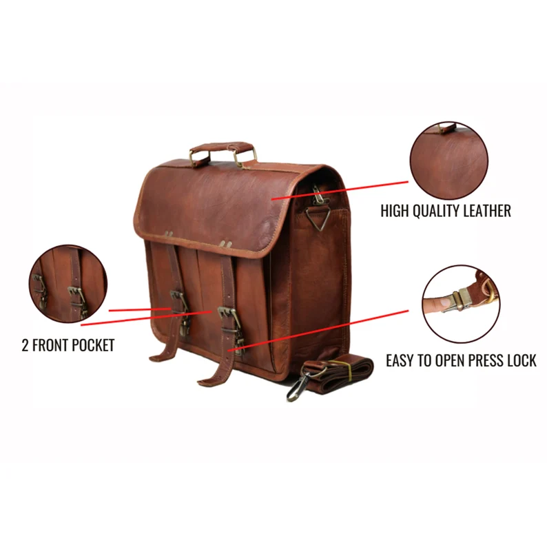 Handcrafted Genuine Leather Messenger Bags