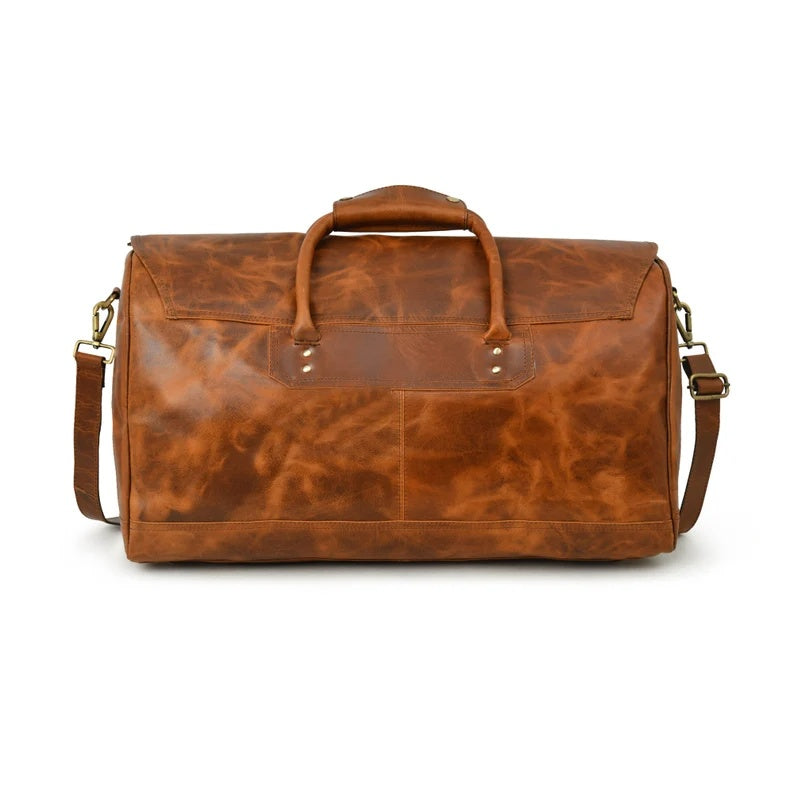 Vintage Style Leather Duffle Bag – Rugged & Durable