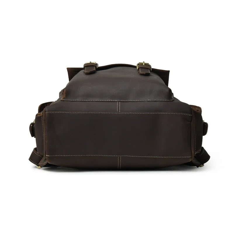Classic Men's Leather Backpack – Built for Work & Travel