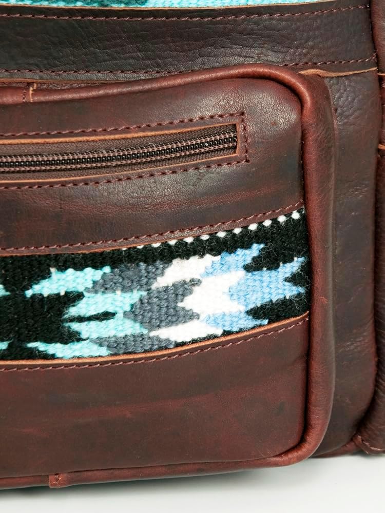 Western Aztec Leather Backpack – Handcrafted & Rugged
