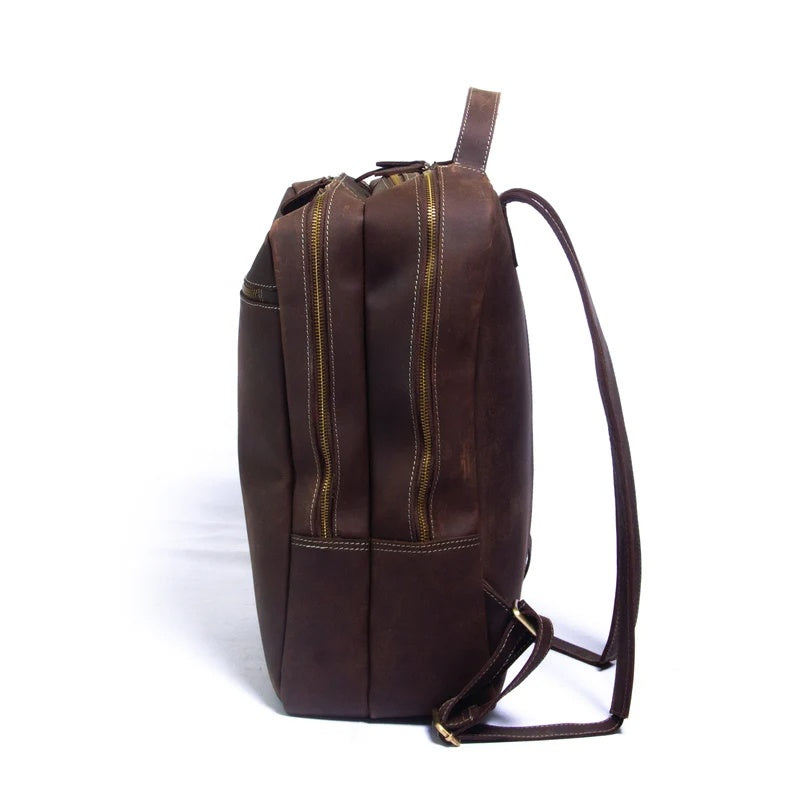 Classic Men's Leather Backpack – Built for Work & Travel