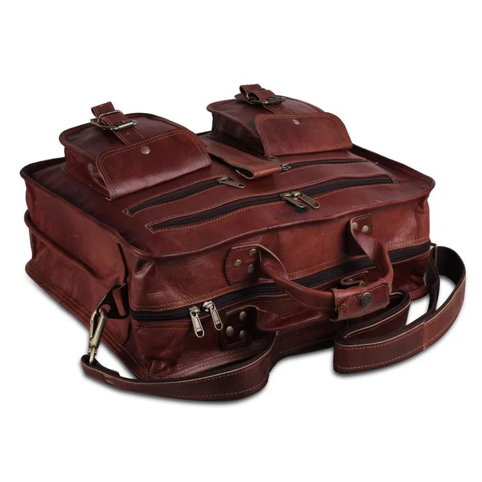 Men’s Genuine Leather Messenger Bag – Business Laptop Briefcase