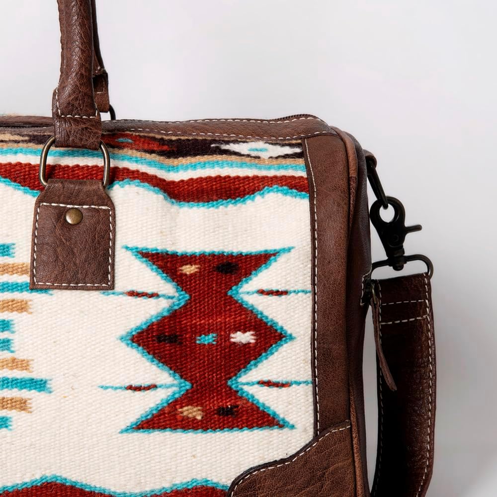 Aztec Leather Duffle Bag – Handmade Heritage Travel Gear