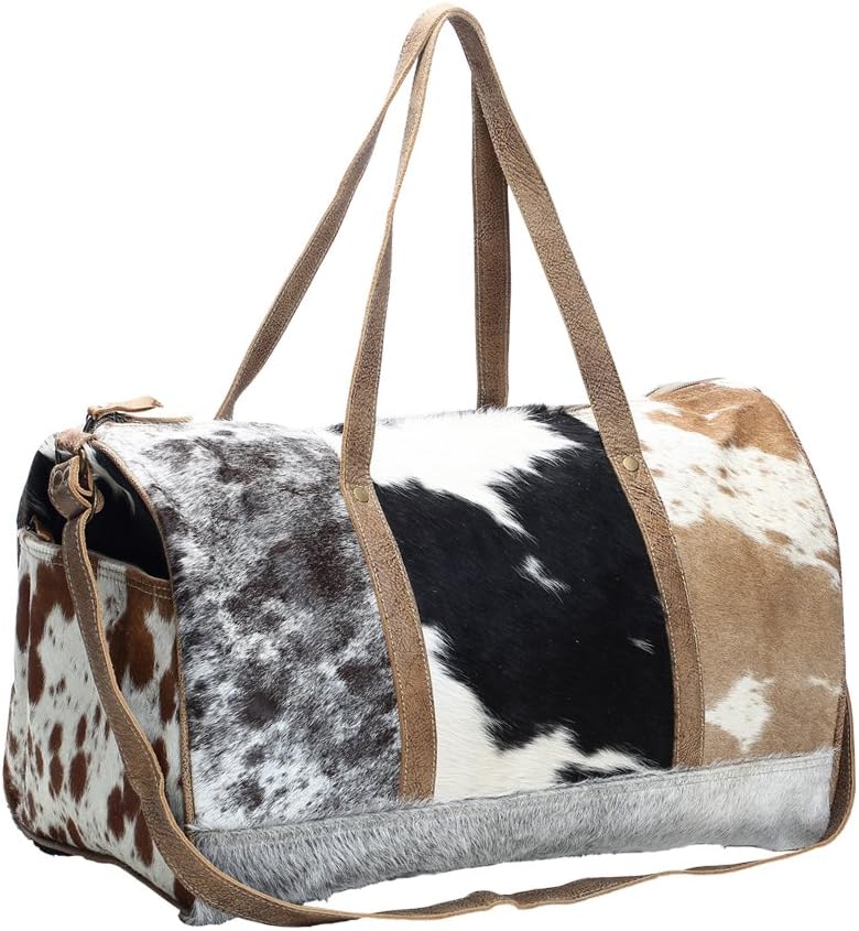 Premium Western Cowhide Travel Duffle – Handmade Leather