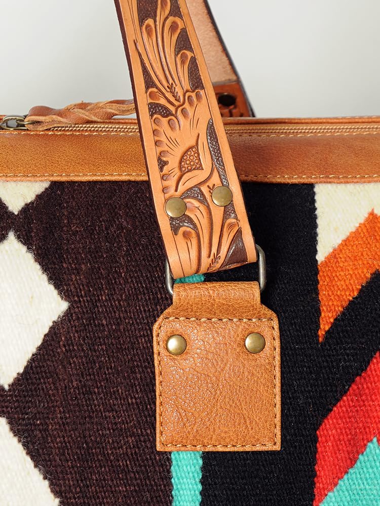 Handcrafted Western Leather Travel Duffle