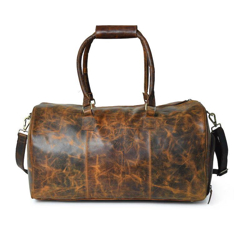 Classic Travel Duffle – Handcrafted Genuine Leather Carryall