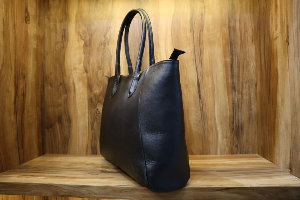 Handmade Leather Tote Bag –  Real Cowhide Tote Bags