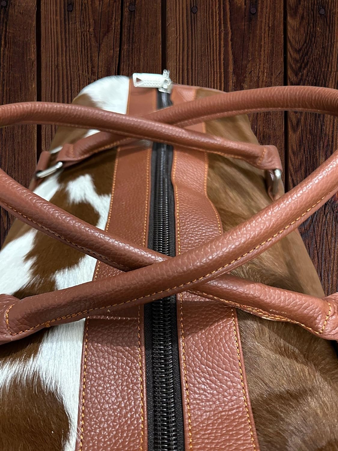 Genuine Leather Western Duffle Bag – Vintage Cowboy Style