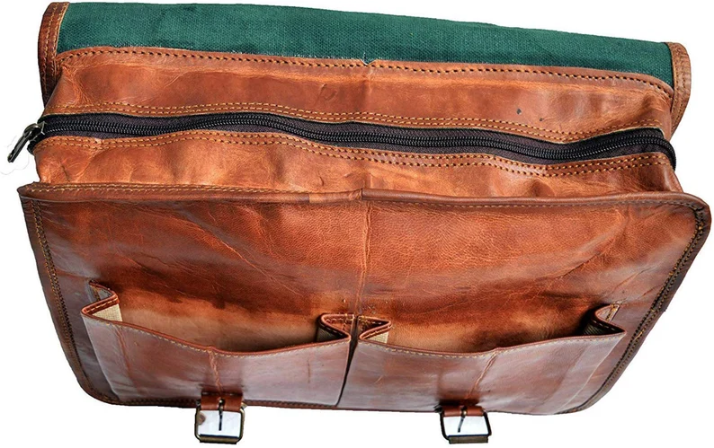 Genuine Leather Messenger Bag -Vintage Brifcase for men