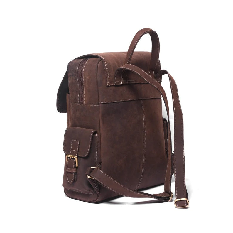 Classic Men's Leather Backpack – Built for Work & Travel