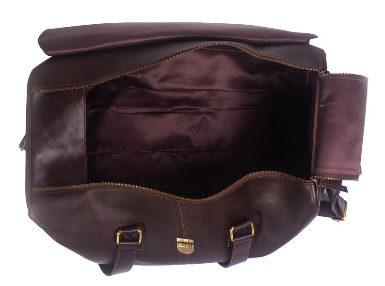 Genuine Leather Duffle Bag – Luxury Carry-On for Travel