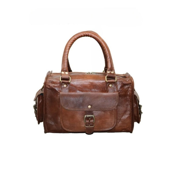 12-Inch Leather duffle Bag – Vintage Laptop, Office, Crossbody Bag for Men/Women
