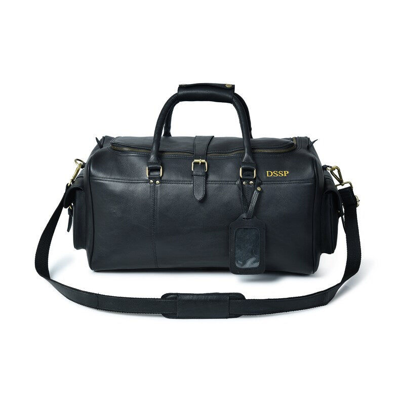 Men’s Leather Travel Duffle Bag – Elegant & Durable