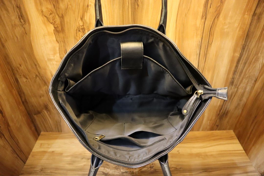 Handmade Leather Tote Bag –  Real Cowhide Tote Bags