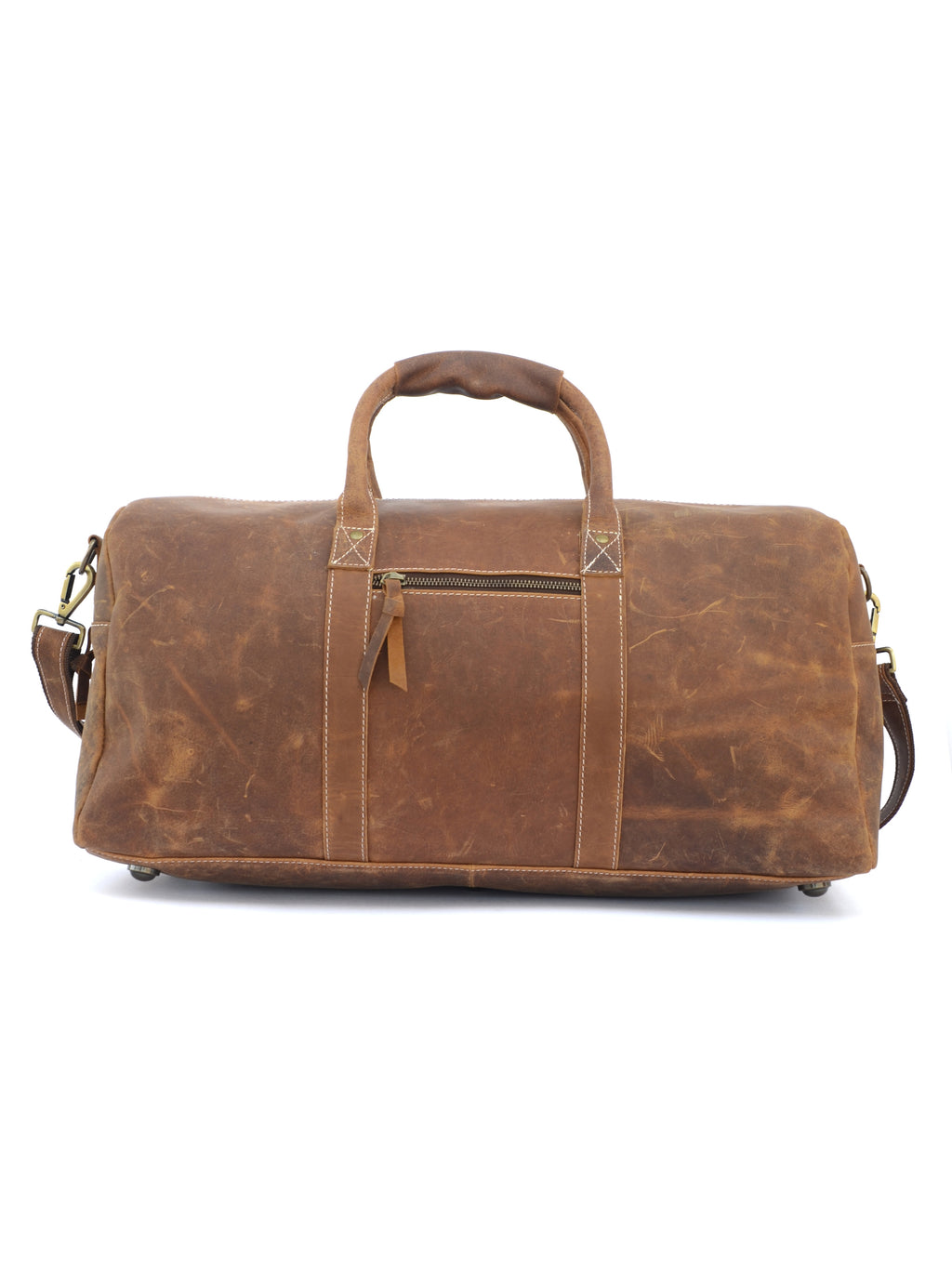 Men’s Genuine Leather Duffle Bag – Travel, Gym, & Weekend Use
