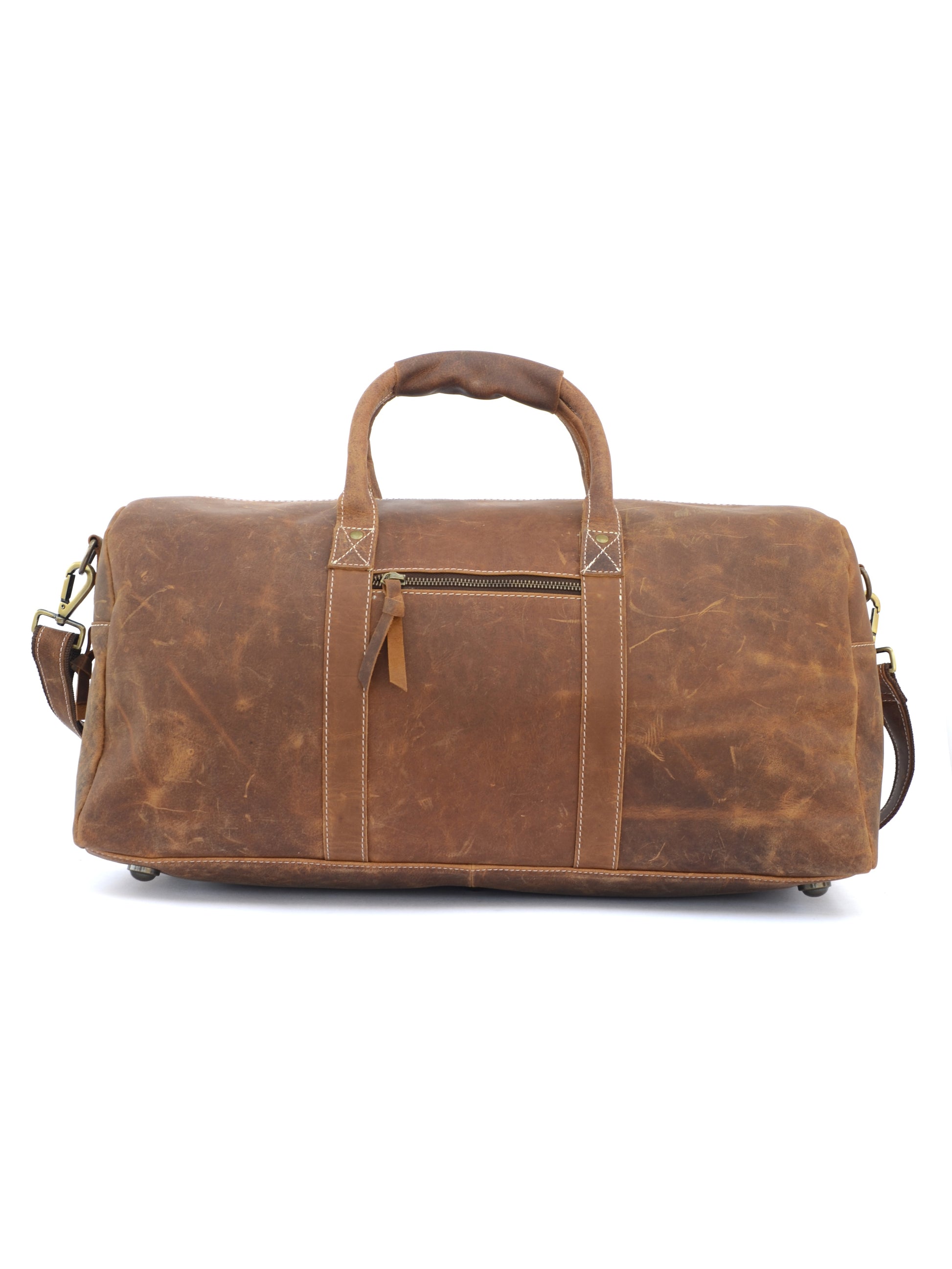 Men’s Genuine Leather Duffle Bag – Travel, Gym, & Weekend Use