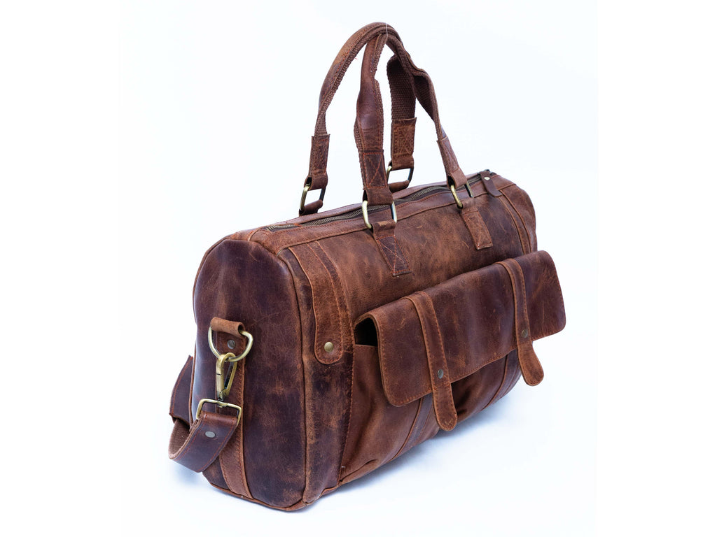 Genuine Leather Gym & Travel Duffle Bag for Men